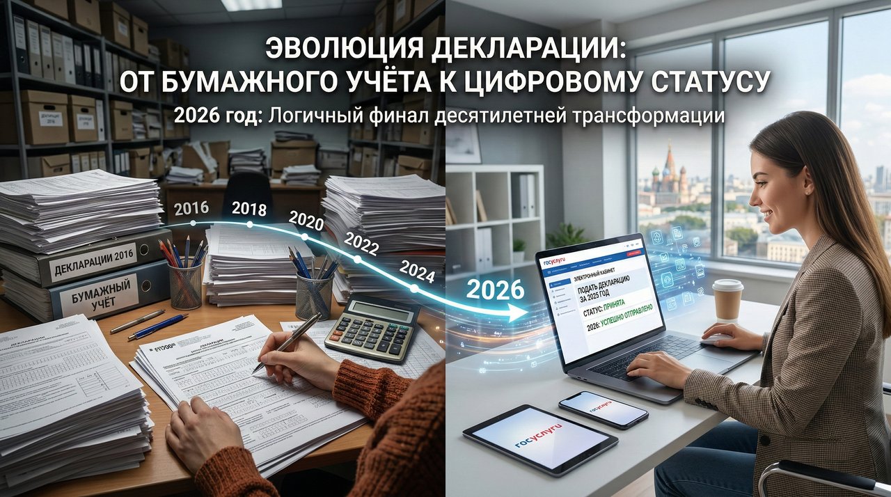 Эволюция декларации: от бумажного учёта к цифровому статусу и почему 2026 год стал логичным финалом десятилетней трансформации