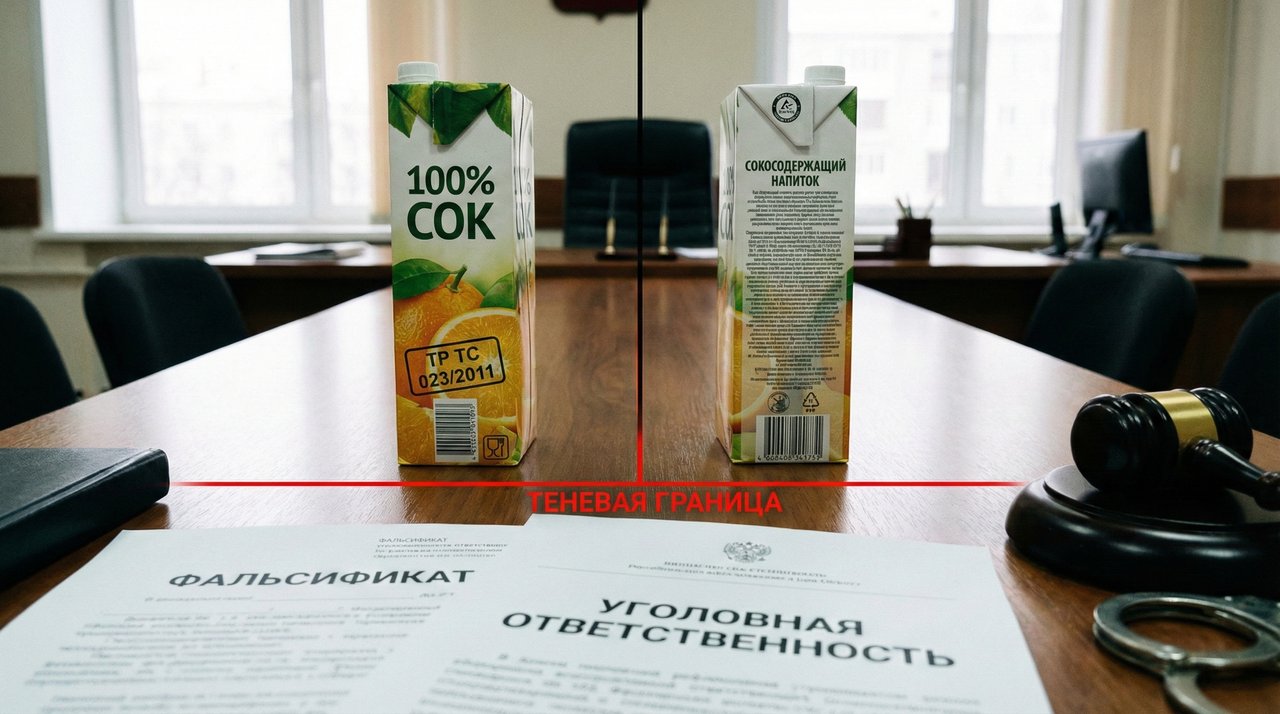 Теневая граница: как отличить сок от сокосодержащего напитка по ТР ТС 023/2011 и почему ошибка здесь ведёт к уголовной ответственности за фальсификат