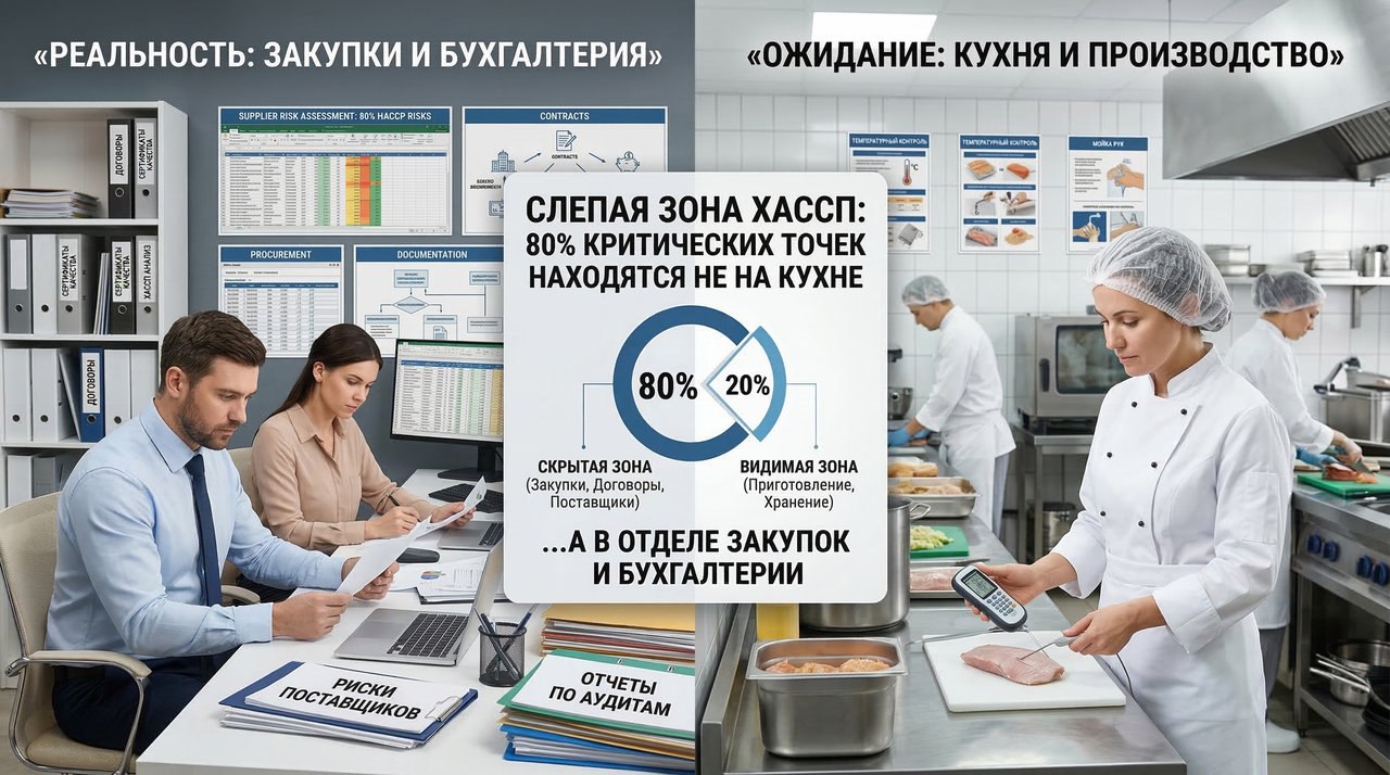 Слепая зона ХАССП: почему 80% критических точек на производстве находятся не на кухне, а в бухгалтерии и отделе закупок