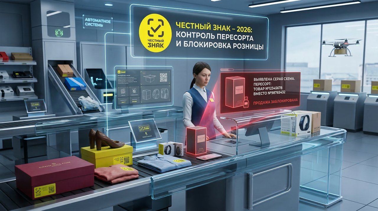 Честный знак – 2026: как система маркировки научилась вычислять «серые» схемы с пересортом и блокировать розницу без права на ошибку